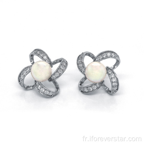 Boucles d&#39;oreilles en argent sterling de mode 925